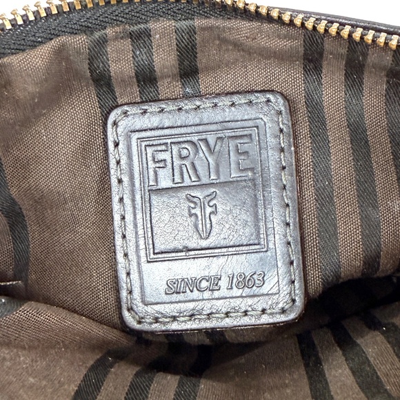 FRYE Pebbled Leather Zippered Pouch in Black - Picture 3 of 6